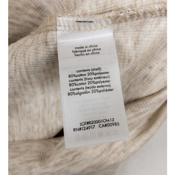 Onia Tan Brown Julian  Long Sleeve Henley Hoodie Men's Small Medium XL - Picture 5 of 5